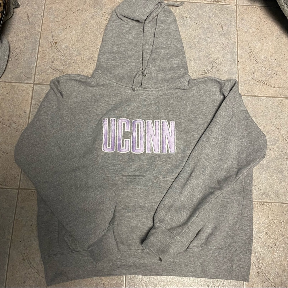 Lavender and grey uconn hoodie